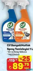 CİF BANYO & MUTFAK SPREY TEMİZLEYİCİ 1 L